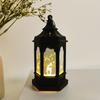 Portavelas Hexagonal Lámpara de Viento Electrónica Navideña Brillante Decoración Escena Atmósfera Adorno de Luz de Vela Luz Led para Uso Doméstico