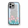 Funda para Teléfono Tulipán Manzana Estilo Fresco Ins 17Promax Acrílico Transparente Iphone18Pro Funda Magnética