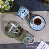 Nueva Taza de Café de Alta Calidad 250ml Patrón Dragón Tigre Fénix Taza para el Té de la Tarde Patrón Retro Taza de Agua Cerámica Venta al por Mayor
