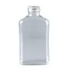 Botellas Planas de Plástico para Bebidas Frías (Té de Leche, Cold Brew) de 300 ml, 350 ml, con Tapa de Aluminio de Grado Alimenticio Personalizada, Estilo Similar a Jiang Xiaobai