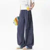 Pantalones de trabajo retro americanos de pierna curva, estilo de pierna recta holgado para hombre, colección otoño 2026, pantalones anchos casuales de moda