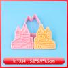 Serie Budapest Molde para Galletas Castillo Dibujo Animado 3D Molde para Galletas Arcilla DIY Simulación Galletas Impresas