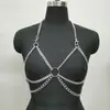 Cadena Exagerada Hecha a Mano DIY Europea y Americana Estilo Punk Elegante Cadena Corporal Anillo Empalme Joyería Moda Femenina