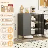 Nuevo Modelo Gabinete Metálico de Piso con Puerta Doble, Gabinete de Pared para Té en Sala de Estar, Gabinete de Almacenamiento de Acero para Casa de Alquiler en Cocina