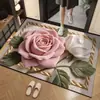 Felpudo de Entrada con Diseño de Flores de Rosa Transfronterizo Felpudo de Piso de Barro Diatomeas Felpudo de Baño Felpudo Antideslizante Almohadilla para Pies de Secado Rápido Felpudo