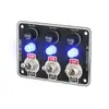 Panel de Interruptores para Vehículos Modificados de 12-24V Botón de Palanca Metálico para Instalación en Camiones, Vehículos de Carga, Accesorios Marinos y Uso Automotriz