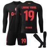 2425 Barcelona Manga Larga Traje de Jersey para Hombre 19 Yamal 9 Levan 8 Pedre 6 Garvey Fútbol Infantil