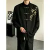Otoño 2026 Nuevo Estilo Chino Camisa Pesada de Manga Larga con Botones Metálicos para Registro de Boda, Camisa de Manga Corta, Chaqueta para Hombre y Mujer