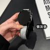 Adecuado para Huawei Watch54 Xiaomi S4 Watch con Correa de Cuero de Silicona Gt7 Patrón de Mujer Hebilla Plegable Magnética 18mm