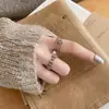 Anillo de Encaje Dorado Retro para Café para Mujer Diseño de Nicho Sensación de Alta Gama Lujo Ligero Exquisito Abierto Ajustable No se Desvanece Anillo para Dedo Índice