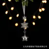 Novo pingente de floco de neve austríaco em acrílico transparente, ornamento de Natal gota d'água de barra de gelo, decoração de lustre de cristal, decoração de pendurar de Natal