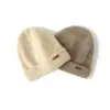 Cashmere 2026 Outono/Inverno Novidades Unissex Cor Sólida Camada Dupla Espessada Quente Proteção para Orelhas Touca Gorro de Tricô