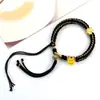 Pulsera Thangka Estilo Tíbet con Cinco Deidades de la Riqueza, Pulsera Tejida a Mano con Tara Verde y Cinco Santos, Pulsera Caja Gahu