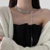 Collar de perlas largas irregulares, estilo francés, ligero, de lujo, elegante, de lana, con cadena, sencillo, de alta gama, al por mayor, para mujer.