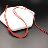 Colar Corda Jade Trançado Cordão Atacado Colar Pingente de Jade Corda Ajustável Vermelho Corda de Linha Única