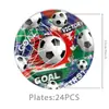 Itens Populares Transfronteiriços: Decorações de Festa Temáticas de Futebol da Copa do Mundo, Montagem de Ambiente de Futebol, Utensílios de Mesa, Faixas, Toalhas de Mesa, Guardanapos
