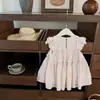 [Tian Xiaosi] Ropa Infantil para Niñas Estilo Verano 2026 Mangas Voladas Lazo Dulce Vestido de Princesa Vestido Camiseta sin Mangas para Bebé Niña