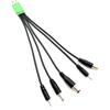 Cable de Carga de Uno a Cinco 5 Cabezal Redondo CC 2.0/3.5/4.0/5.5/2.5mm Agujero Redondo Universal Cable de Datos Universal