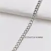 Corrente de Botões em Forma de Oito Decoração DIY Corrente Torcida de Aço Inoxidável Corrente para Pendurar Outdoor Corrente para Pendurar Roupas Jeans Corrente de Metal