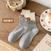 Calcetines de Dibujos Animados de Animales con Pelusa para Mujer, Calcetines sin Costuras de Media Pantorrilla, Calcetines de Algodón para Otoño e Invierno, Diseño de Doble Puño Estilo Coreano, Calcetines de Conejo Holgados