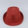 Chapéu de Jazz Estilo Britânico Linho Cor Sólida Cartola Chapéu de Sol Dobrado Unisex Chapéu Retrô Adulto