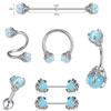 Promoção Quente da Amazon Conjunto de Argolas para Nariz em Aço Inoxidável Estilo Europeu e Americano Garra de Dragão Zircônia Argola para Umbigo Argola para Lábio Brinco Joias para Piercing