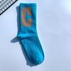 Meias Big C de celebridades da Internet para homens e mulheres na moda europeus e americanos Street ins Sports Hip Hop Skate Middle Tube Personalizado College Style Cotton Socks