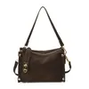 Bolso Cruzado Pequeño Cuadrado Casual de Nicho para Mujer Invierno 2025 Nuevo Textura de Alta Gama Exquisito Color de Contraste Bolso de Hombro Individual