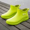Nuevas botas de lluvia para hombre y mujer, zapatos impermeables antideslizantes, caña corta, moda, deportes ligeros, coreanas, comercio exterior, venta al por mayor
