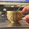 Latão Dourado Estilo Chinês Baifu Dragão e Fênix Enfeites de Taça de Vinho Enfeites Criativos de Escritório Decoração de Taça de Vinho Taça de Chá