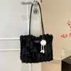 Bolsa Tote de Pelúcia Grande Capacidade Bolsa de Ombro para Mulheres 2026 Moda Bolsa para o Trabalho Feminina Bolsa Casual de Ombro Único para Mulheres