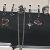 ¡Genial chica! Conjunto de seis pendientes con borlas de luna y estrella oscura, diseño de nicho, con hebilla para la oreja