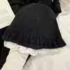 Sombrero de Pescador Versátil Otoño e Invierno para Mujer, Sombrero de Cubo Estilo Coreano, Gorro de Punto Versátil a la Moda, Gorro de Punto Cálido para Proteger los Oídos, Versión Coreana