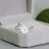 Pulseira de flor personalizada explosiva transfronteiriça, micro-incrustada, zircônia, luz, luxo, requintado, concha, anel, temperamento feminino, tudo, ajustável