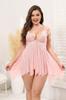 Comércio exterior Europa e Estados Unidos tamanho grande roupa íntima sexy bainha irregular camisola sexy tentação renda pijama conjunto 7202