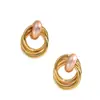 Pendientes de Metal Dorados Geométricos Retro a la Moda y Únicos con Sentido de Diseño para Mujer, Adecuados para el Viaje Diario, Pendientes de Fabricante