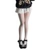 Calcetines Sansheng Yin Lolita con Patrón de Encaje Malla Negra de Seda Pura Sexy Medias Sexy Tentación 3191