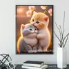 Comercio Exterior Transfronterizo Pintura de Diamantes DIY Gato Lindo Pegatina Hecha a Mano Arte Pintura Decorativa para el Hogar Pegatina al por Mayor