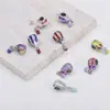 2026 Nuevo Modelo Comercio Exterior Transfronterizo Aleación con Perlas Rayas Verticales Esmalte Incrustado de Diamantes Globo Aerostático Accesorios para Pulseras DIY Joyería