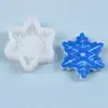 Molde para Bolo de Fondant Floco de Neve de Natal Molde para Vela Perfumada Floco de Neve DIY Molde para Sabão Molde de Silicone Pinça