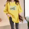Estilo Coreano Novo Verão Gola Redonda Manga Curta plus size Solto Comprimento Médio Camiseta Top Camisa Estampada Sudeste Asiático Venda Quente