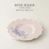 Retorno da Primavera Suporte de Vaso de Renda com Peônia Pintado à Mão Novo Estilo Chinês Suporte de Vaso de Cerâmica Almofada para Elevação de Vasos Suporte Inferior para Gaiwan Bandeja de Petiscos para Chá