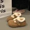 Zapatos Birkenstock Afelpados para Mujer 2026 Moda Invierno Nuevo Estilo Completamente Cubiertos Felpa Engrosada Botas de Nieve Suela Plana Cálidos Zapatos de Algodón