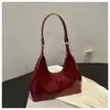Elegante bolso pequeño casual de PU brillante para mujer, bolso de hombro versátil, bolso estilo francés con textura vintage, bolso de axila para mujer, adecuado para ventas transfronterizas