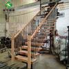 Fabricante da Indústria de Escadas Shangbu Produz Sob Medida Escadas de Aço e Madeira, Escadas Retas de Quatro Degraus de Formato Especial, Corrimãos de Madeira Maciça, Degraus de Madeira Maciça Importada
