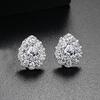 Aretes de gota de agua Jinse de alto temperamento, aretes de cobre con incrustaciones de circonita, moda europea y americana, populares, joyería para la oreja, fabricantes, venta al por mayor