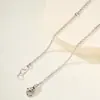 Collar de Puerta de la Felicidad V Oro de Alta Gama para Mujer, Diseño de Jaula de Pájaros con Diamantes Engastados a Mano, Cadena para Clavícula Full Diamond de Lujo Ligero, Venta al por Mayor y Dropshipping