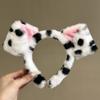 Meng Li se desborda ~ diadema con orejas de cachorro de peluche, mascarilla para lavarse la cara para mujer, accesorios divertidos para el cabello, tocado