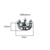 Cuentas Espaciadoras de Corona de 7 mm Plata S925 Accesorios de Corona Se Pueden Usar como Anillos de Presión, Accesorios Retro Antiguos Brillantes, Accesorios para Cuerda de Mano