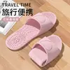 Zapatillas de Casa de Nuevo Estilo para Mujer, Zapatillas Ligeras Antideslizantes de Eva para Viajes de Negocios, Hotel, Zapatillas Plegables de Pareja para Viaje para Hombre